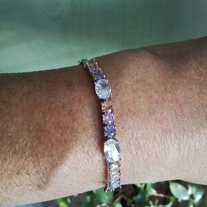 Elegant Multicolor Stone Tennis Bracelet